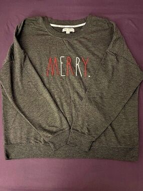 Merry Crew Neck Sweater Gray Size Medium Like New